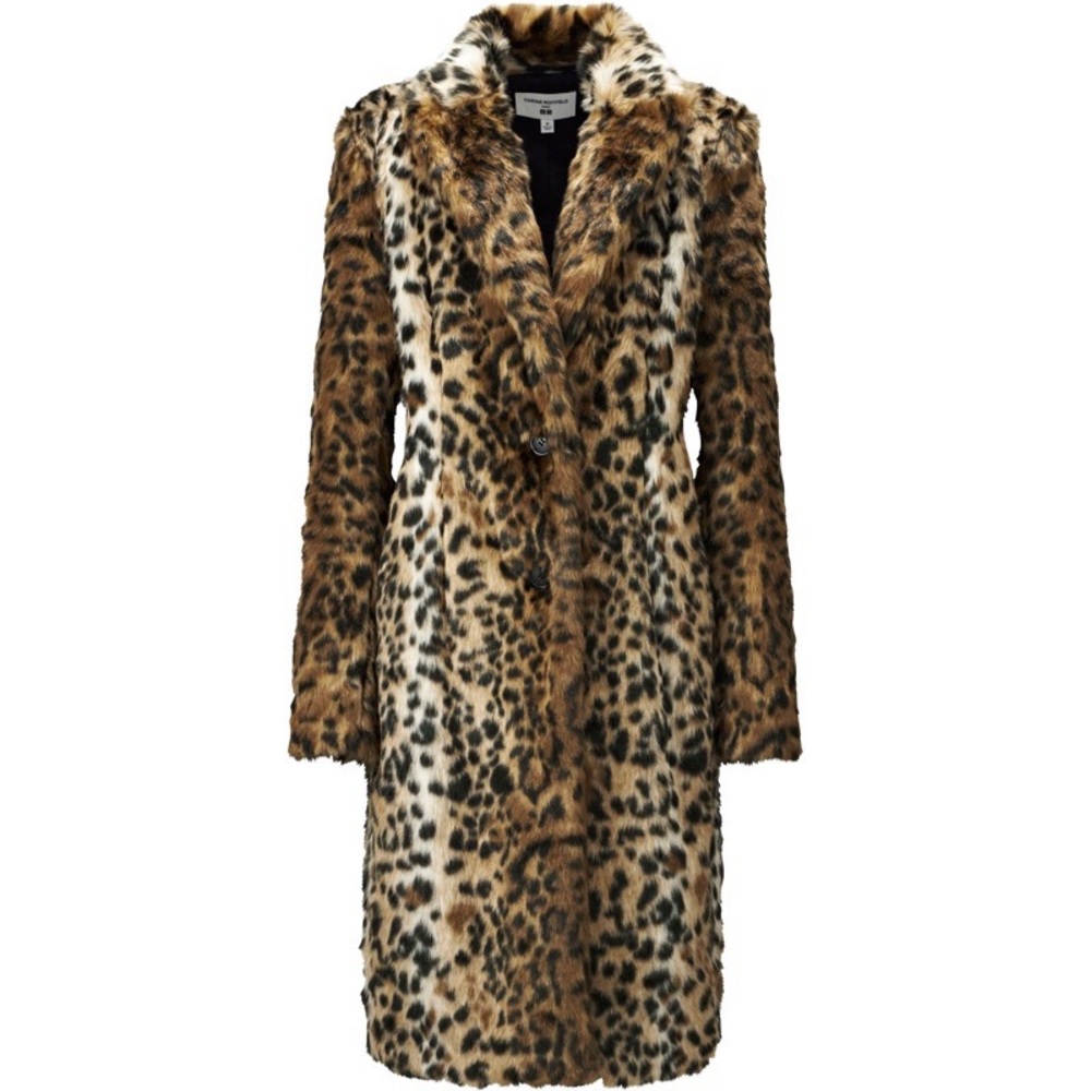 Uniqlo x Carine Roitfeld Faux Fur Leopard Print Coat